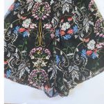 Lush Clothing Lush Black Floral Print Long Sleeve Romper V-Neck Tie front Women's S EUC Photo 3