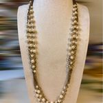 J.Crew  Elegant Faux Pearl and Gold Chain Necklace Photo 2