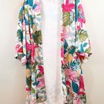 ZARA TRF Tropical Floral Kimono Asymmetrical Photo 0