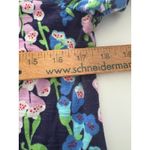 Lilly Pulitzer Shirt Womens L Blue Floral Double VNeck Ruched Sleeve Fairy Photo 11