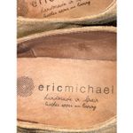 Eric Michael   Taupe Leather Serena Espadrille Shoe with Top Zipper Photo 5