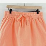 J.Crew Elastic Tie Waist Cotton Blend Paperbag Pink Coral Skirt pockets size 8 Photo 1