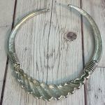 Vintage Egyptian Revival Collar Silver Tone Torc Style Necklace Photo 3