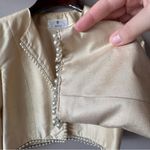 Melony Women’s 100% Silk Ivory Cropped Lined‎ Shrug Jacket Size 6 White Photo 8