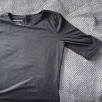 Everlane Black Supima Cotton Stretch Bodysuit Short Sleeve Size Small Photo 2