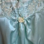 Satin Nightgown Women’s Sz Medium Nylon Sleepwear Revé Lingerie Seafoam Green Photo 2