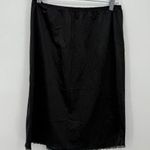 Vanity Fair Vintage Black Nylon Slip Half Skirt Size Medium Elastic USA Photo 0