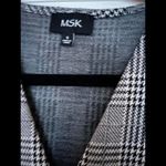 NWOT Chic MSK Plaid Maxi Dress with Belt size Small Gray Photo 2