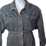 Free People Bo Denim Mini Dress Black M Vintage Western 90s Photo 5