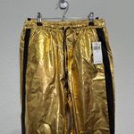 NEW Lauren Ralph Lauren Metallic Taffeta Jogger Pant Gold Black Size 2 $225 Bold Photo 8