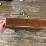 Mary Frances Vintage Embroidered Purse Beaded Floral Chain Strap Kiss Lock Bag Purple Photo 4