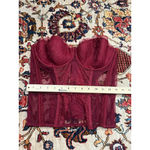 Victoria's Secret New with Tag Victoria Secret Red Lace Sheer Feminine Corset Bra Size 36D Photo 4