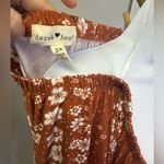 Derek Heart NWT rust orange off-the-shoulder floral print romper Size 3X Photo 4