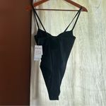 Roxy Love the Muse One Piece Ribbed Swimsuit Anthracite Black Suit NWT Size M Photo 5