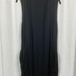 Eileen Fisher Black Drape Front Knit Vest Sz.S Photo 4