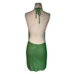 Lovers + Friends  Cerys Sequin Mini Dress in Green Small New Womens Halter Photo 6
