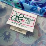 NOS Vintage 70s Psychedelic Print Polyester Tunic Haband Top L Blue Size L Photo 5