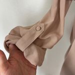 Bebe Solid Beige Chiffon Open Front Cardigan Photo 5