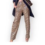 ZARA VEGAN LEATHER PANTS WITH SNAKE SKIN PATTERN Photo 3