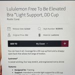 Lululemon athletica Rustics Coral Free To Be Elevated Bra sz8 Photo 2