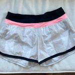 Lululemon Long Checkered White Beige Pink and Black Shorts Size 6 Photo 1