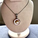 Artisan Sterling Silver 925 Mother of Pearl Blister Pearl Pendant Necklace Photo 9