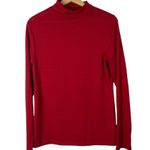 A New Day Red Mock Neck Long Sleeve T-Shirt Top M Photo 1