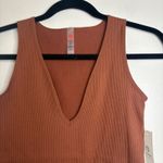 Mono B Ribbed Brown Deep V Photo 1