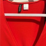 H&M  Bold Red Wrap Long Sleeve Holiday Party Photos Dress Size 4 Photo 1