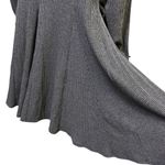 GiGio Gray Ribbed A Line Button Henley V Neck Long Sleeve Dress Oversized Small Photo 8