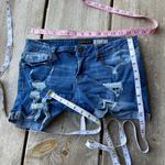 Aeropostale  Womens Shorts Size 6 Destructed Denim Cuffed Ripped Blue‎ Jean Photo 5