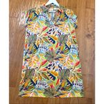 C&C California C&C linen tropical collared midi dress M Photo 9