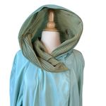 Mycra Pac Now Donatella Green/Blue Reversible Hooded Rain Coat Green Size M Photo 4