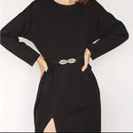 Black Elegant Gold Leaf Buckle Elastic Casual Belt Adjustable One Photo 3