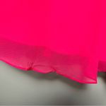 Kate Spade Chiffon Embellished Bow Midi Dress V Neck Hot Pink Women’s Size 2 Photo 4