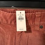 Aerie Women's High Waist Corduroy Cut Off Shorts Salmon Orange Size Small NWT Photo 2