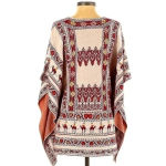 BCBGMAXAZRIA  | Boho Aztec Poncho Shrug Kalanie Caravan Knit Size S Small - RARE Photo 4