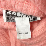 Visions Cable Knit Wool Angora Midi Skirt Pink Lambswool Made in UK Size Small Photo 10