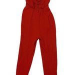 Anthropologie Saturday Sunday Isabel Tie Front Jumpsuit - Red - XS Photo 0