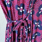 Boden Pink Blue Floral Mini Wrap Dress Womens 6P Classic Fall Casual Modest Photo 7