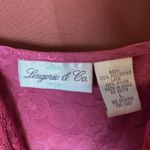 ❤️ VINTAGE PINK DAMASK PRINT SILKY CHEMISE DRESS Size L Photo 2