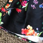 Prom Mermaid Skirt Long Size 9 Black Skirt City Studio Dark Floral Photo 4