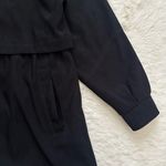 St. John Coat Collection Jacket Hooded Zip Up Gold Buttons Pockets Black Sz S Photo 5