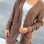 Love Tree Brown Popcorn Texture Cardigan Photo 2