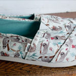 Toms Sloth Patterned Canvas Slip-Ons Size 6.5 EUC Photo 0