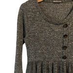 Bohme  Dress Sweater Knit Ribbed Midi Womens Size Medium Heather Gray Mid Sleeve Photo 1