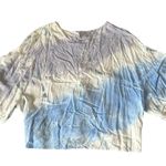 Surf Gypsy  Pastel Purple Blue Cream Tie Dye Blouse Photo 5