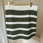 L'Academie  Drea Striped Knit Mini Skirt in Green & Ivory Photo 3
