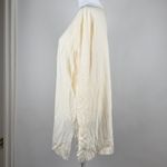 Joie  Cream Scoop Neck Long Sleeve Side Slit Tunic Lightweight Sweater Size Small Photo 9