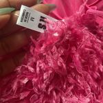 Fashion blogger Pink Bodycon Spaghetti Strap Fringe Texture Mini Dress Size M Photo 6